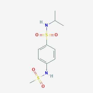 molecular formula C10H16N2O4S2 B5331999 N-isopropyl-4-[(methylsulfonyl)amino]benzenesulfonamide 