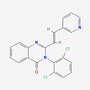 molecular formula C21H13Cl2N3O B5332021 3-(2,6-dichlorophenyl)-2-[2-(3-pyridinyl)vinyl]-4(3H)-quinazolinone 