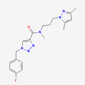 N-[3-(3,5-dimethyl-1H-pyrazol-1-yl)propyl]-1-(4-fluorobenzyl)-N-methyl-1H-1,2,3-triazole-4-carboxamide