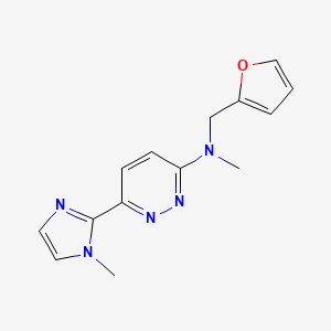 molecular formula C14H15N5O B5332042 N-(2-furylmethyl)-N-methyl-6-(1-methyl-1H-imidazol-2-yl)pyridazin-3-amine 