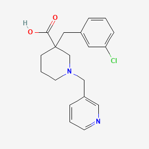 molecular formula C19H21ClN2O2 B5332053 3-(3-chlorobenzyl)-1-(pyridin-3-ylmethyl)piperidine-3-carboxylic acid 