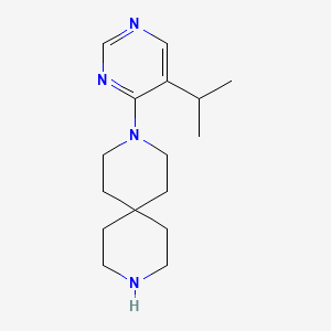 molecular formula C16H26N4 B5332060 3-(5-isopropyl-4-pyrimidinyl)-3,9-diazaspiro[5.5]undecane dihydrochloride 