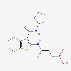 4-({3-[(cyclopentylamino)carbonyl]-4,5,6,7-tetrahydro-1-benzothien-2-yl}amino)-4-oxobutanoic acid