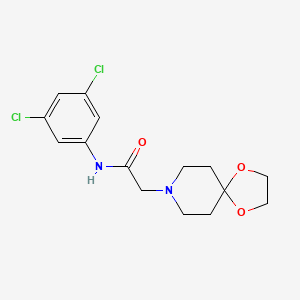 molecular formula C15H18Cl2N2O3 B5332113 N-(3,5-dichlorophenyl)-2-(1,4-dioxa-8-azaspiro[4.5]dec-8-yl)acetamide 