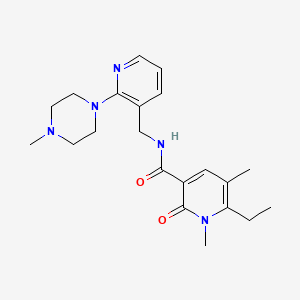 6-ethyl-1,5-dimethyl-N-{[2-(4-methylpiperazin-1-yl)pyridin-3-yl]methyl}-2-oxo-1,2-dihydropyridine-3-carboxamide