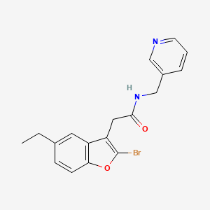 2-(2-bromo-5-ethyl-1-benzofuran-3-yl)-N-(3-pyridinylmethyl)acetamide