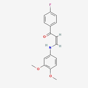 3-[(3,4-dimethoxyphenyl)amino]-1-(4-fluorophenyl)-2-propen-1-one