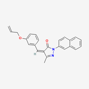 molecular formula C24H20N2O2 B5332167 4-[3-(allyloxy)benzylidene]-5-methyl-2-(2-naphthyl)-2,4-dihydro-3H-pyrazol-3-one 