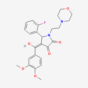 4-(3,4-dimethoxybenzoyl)-5-(2-fluorophenyl)-3-hydroxy-1-[2-(4-morpholinyl)ethyl]-1,5-dihydro-2H-pyrrol-2-one