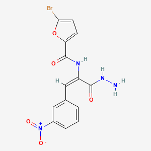 molecular formula C14H11BrN4O5 B5332182 5-bromo-N-[1-(hydrazinocarbonyl)-2-(3-nitrophenyl)vinyl]-2-furamide 