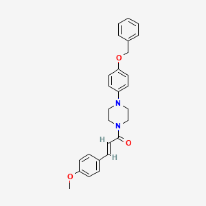 1-[4-(benzyloxy)phenyl]-4-[3-(4-methoxyphenyl)acryloyl]piperazine