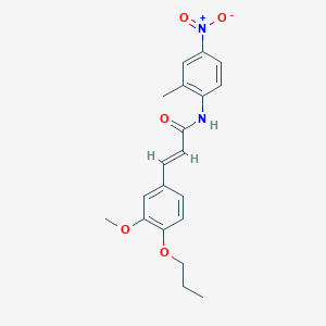 3-(3-methoxy-4-propoxyphenyl)-N-(2-methyl-4-nitrophenyl)acrylamide