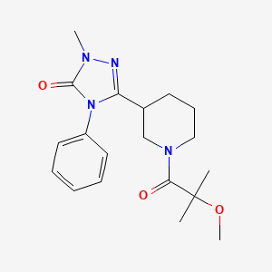 molecular formula C19H26N4O3 B5332226 5-[1-(2-methoxy-2-methylpropanoyl)piperidin-3-yl]-2-methyl-4-phenyl-2,4-dihydro-3H-1,2,4-triazol-3-one 