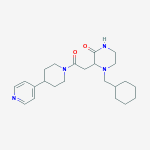 4-(cyclohexylmethyl)-3-{2-oxo-2-[4-(4-pyridinyl)-1-piperidinyl]ethyl}-2-piperazinone