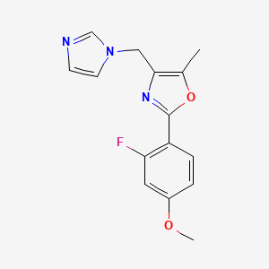 2-(2-fluoro-4-methoxyphenyl)-4-(1H-imidazol-1-ylmethyl)-5-methyl-1,3-oxazole