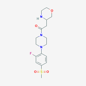 3-(2-{4-[2-fluoro-4-(methylsulfonyl)phenyl]-1-piperazinyl}-2-oxoethyl)morpholine hydrochloride