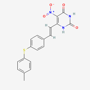 6-(2-{4-[(4-methylphenyl)thio]phenyl}vinyl)-5-nitro-2,4(1H,3H)-pyrimidinedione