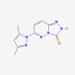 molecular formula C10H10N6O B5332315 6-(3,5-dimethyl-1H-pyrazol-1-yl)[1,2,4]triazolo[4,3-b]pyridazin-3(2H)-one 