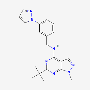 6-tert-butyl-1-methyl-N-[3-(1H-pyrazol-1-yl)benzyl]-1H-pyrazolo[3,4-d]pyrimidin-4-amine