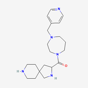 molecular formula C20H31N5O B5332354 3-{[4-(4-pyridinylmethyl)-1,4-diazepan-1-yl]carbonyl}-2,8-diazaspiro[4.5]decane dihydrochloride 