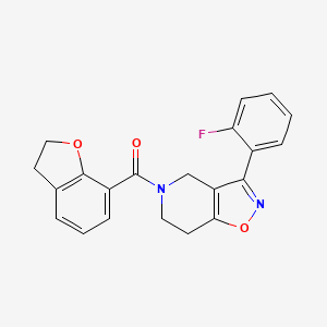 molecular formula C21H17FN2O3 B5332358 5-(2,3-dihydro-1-benzofuran-7-ylcarbonyl)-3-(2-fluorophenyl)-4,5,6,7-tetrahydroisoxazolo[4,5-c]pyridine 