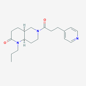 molecular formula C19H27N3O2 B5332361 (4aS*,8aR*)-1-propyl-6-(3-pyridin-4-ylpropanoyl)octahydro-1,6-naphthyridin-2(1H)-one 