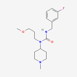 molecular formula C18H28FN3O2 B5332374 N'-(3-fluorobenzyl)-N-(3-methoxypropyl)-N-(1-methyl-4-piperidinyl)urea 