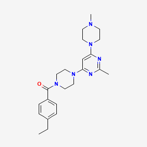 4-[4-(4-ethylbenzoyl)-1-piperazinyl]-2-methyl-6-(4-methyl-1-piperazinyl)pyrimidine