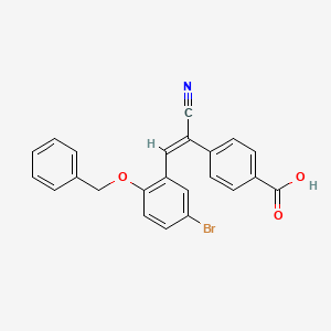 4-[(E)-2-(5-bromo-2-phenylmethoxyphenyl)-1-cyanoethenyl]benzoic acid