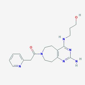 3-{[2-amino-7-(pyridin-2-ylacetyl)-6,7,8,9-tetrahydro-5H-pyrimido[4,5-d]azepin-4-yl]amino}propan-1-ol