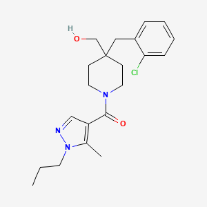 {4-(2-chlorobenzyl)-1-[(5-methyl-1-propyl-1H-pyrazol-4-yl)carbonyl]piperidin-4-yl}methanol