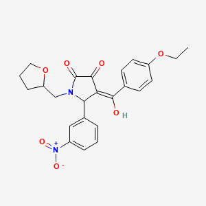 4-(4-ethoxybenzoyl)-3-hydroxy-5-(3-nitrophenyl)-1-(tetrahydro-2-furanylmethyl)-1,5-dihydro-2H-pyrrol-2-one