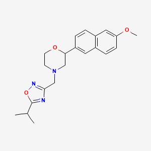 4-[(5-isopropyl-1,2,4-oxadiazol-3-yl)methyl]-2-(6-methoxy-2-naphthyl)morpholine