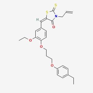 molecular formula C26H29NO4S2 B5332466 3-allyl-5-{3-ethoxy-4-[3-(4-ethylphenoxy)propoxy]benzylidene}-2-thioxo-1,3-thiazolidin-4-one 