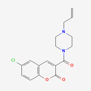 molecular formula C17H17ClN2O3 B5332535 3-[(4-allyl-1-piperazinyl)carbonyl]-6-chloro-2H-chromen-2-one 