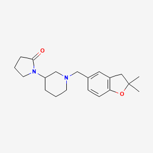 molecular formula C20H28N2O2 B5332564 1-{1-[(2,2-dimethyl-2,3-dihydro-1-benzofuran-5-yl)methyl]piperidin-3-yl}pyrrolidin-2-one 