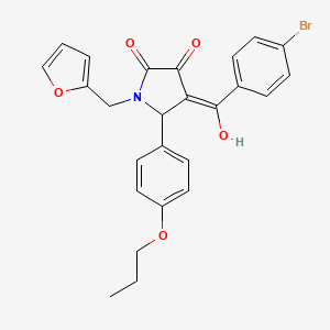 4-(4-bromobenzoyl)-1-(2-furylmethyl)-3-hydroxy-5-(4-propoxyphenyl)-1,5-dihydro-2H-pyrrol-2-one