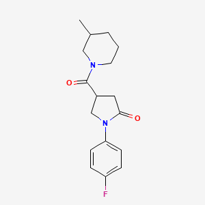 1-(4-fluorophenyl)-4-[(3-methyl-1-piperidinyl)carbonyl]-2-pyrrolidinone