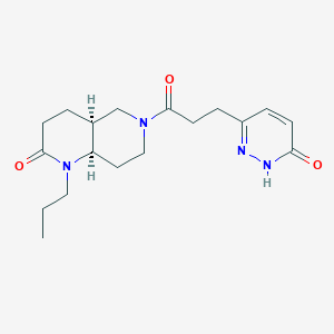 (4aS*,8aR*)-6-[3-(6-oxo-1,6-dihydropyridazin-3-yl)propanoyl]-1-propyloctahydro-1,6-naphthyridin-2(1H)-one