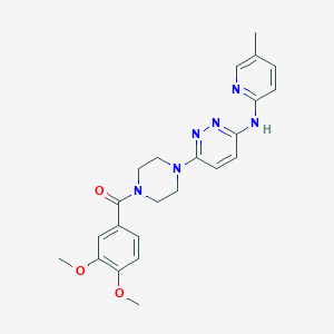 6-[4-(3,4-dimethoxybenzoyl)-1-piperazinyl]-N-(5-methyl-2-pyridinyl)-3-pyridazinamine