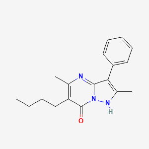 6-butyl-2,5-dimethyl-3-phenylpyrazolo[1,5-a]pyrimidin-7(4H)-one