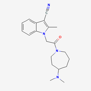 1-{2-[4-(dimethylamino)-1-azepanyl]-2-oxoethyl}-2-methyl-1H-indole-3-carbonitrile