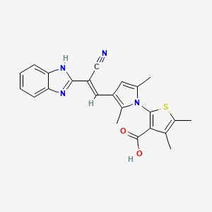 2-{3-[2-(1H-benzimidazol-2-yl)-2-cyanovinyl]-2,5-dimethyl-1H-pyrrol-1-yl}-4,5-dimethyl-3-thiophenecarboxylic acid