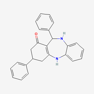 molecular formula C25H22N2O B5332705 3,11-二苯基-2,3,4,5,10,11-六氢-1H-二苯并[b,e][1,4]二氮杂卓-1-酮 