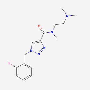 molecular formula C15H20FN5O B5332706 N-[2-(dimethylamino)ethyl]-1-(2-fluorobenzyl)-N-methyl-1H-1,2,3-triazole-4-carboxamide 