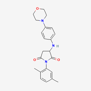 1-(2,5-dimethylphenyl)-3-{[4-(4-morpholinyl)phenyl]amino}-2,5-pyrrolidinedione