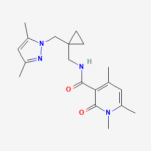 N-({1-[(3,5-dimethyl-1H-pyrazol-1-yl)methyl]cyclopropyl}methyl)-1,4,6-trimethyl-2-oxo-1,2-dihydropyridine-3-carboxamide