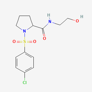 1-[(4-chlorophenyl)sulfonyl]-N-(2-hydroxyethyl)prolinamide