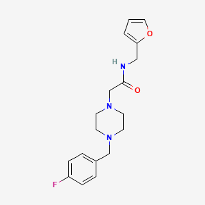 2-{4-[(4-FLUOROPHENYL)METHYL]PIPERAZIN-1-YL}-N-[(FURAN-2-YL)METHYL]ACETAMIDE