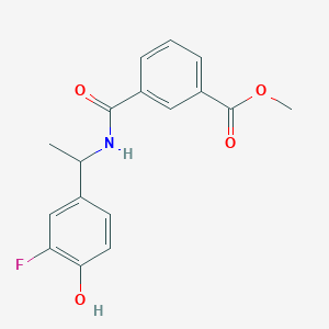 molecular formula C17H16FNO4 B5332754 methyl 3-({[1-(3-fluoro-4-hydroxyphenyl)ethyl]amino}carbonyl)benzoate 